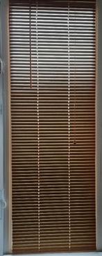 Jaloezieën houtkleurig en zilvergrijs aluminium 3 maten, Gebruikt, Bruin, 150 tot 200 cm, Ophalen of Verzenden