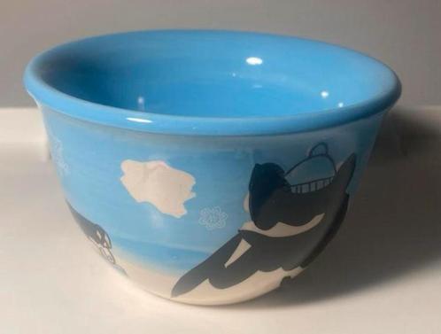 Blauw schaaltje met print van Ben & Jerry’s. Drsn. 10 cm., Huis en Inrichting, Keuken | Servies, Zo goed als nieuw, Schaal of Schalen