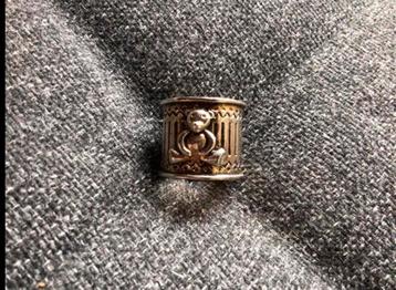 BEWERKTE RING met BEER Weerszijde erop 20mm beschikbaar voor biedingen