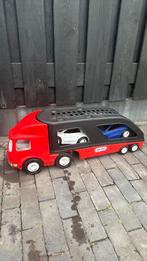 Grote vrachtauto Little Tikes met 2 autos, Ophalen of Verzenden, Zo goed als nieuw, Jongen of Meisje
