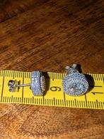 Moissanite zilveren 925 oorbellen. Zo goed als nieuw., Sieraden, Tassen en Uiterlijk, Ophalen of Verzenden, Zo goed als nieuw