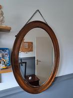 ovale spiegel met facet geslepen glas. 90 x 65 cm, Antiek en Kunst, 50 tot 100 cm, Minder dan 100 cm, Ophalen, Ovaal