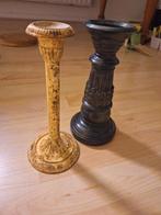 2 stoere kandelaars van 23 cm hoog, Ophalen of Verzenden