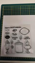 Stempelset snoepjes, Hobby en Vrije tijd, Stempelen, Ophalen of Verzenden, Clearstamp