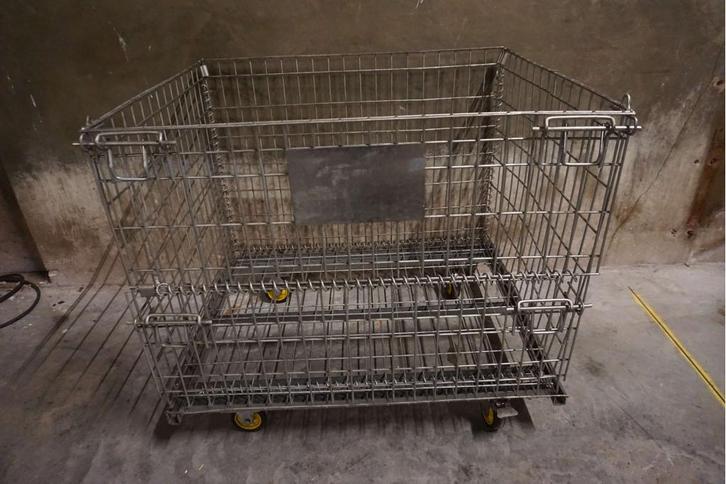 Winkelrek, opslagbak, rolcontainer verkoopbak - rijdbaar, Doe-het-zelf en Verbouw, Transportwagens, Gebruikt, Transportkar, 100 liter of meer