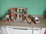 ziekenhuis set Playmobil incl. helicopter, ambulance, motor, Kinderen en Baby's, Speelgoed | Playmobil, Ophalen, Gebruikt
