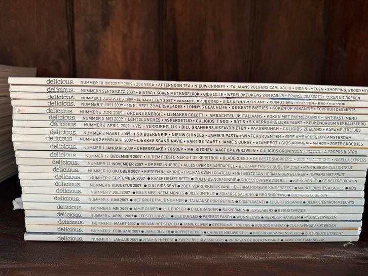Delicious Kooktijdschriften - 60 edities, Boeken, Tijdschriften en Kranten, Zo goed als nieuw, Glossy, Ophalen of Verzenden