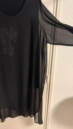 Ophelia Zwarte Tuniek - Maat 52/54, Kleding | Dames, Grote Maten, Ophalen of Verzenden, Zo goed als nieuw, Zwart, Blouse of Tuniek