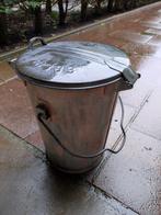 Zinken afvalemmer vintage, Huis en Inrichting, Ophalen, Gebruikt, 40 liter of meer, Metaal
