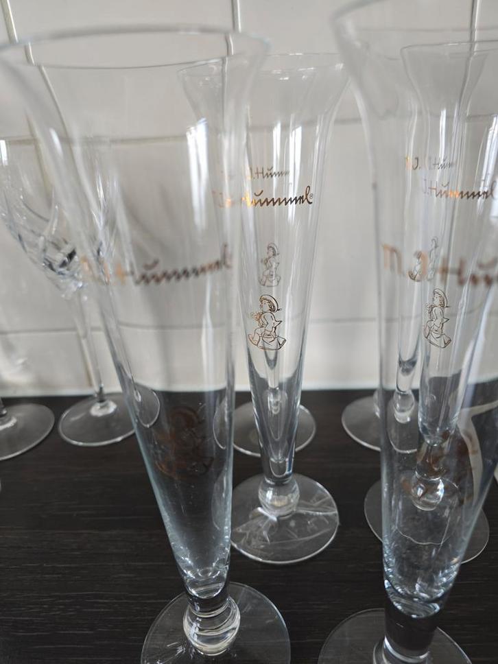 Goebel Hummel Champagne Glazen - 6 stuks (1 beschadigd), Antiek en Kunst, Antiek | Glas en Kristal, Ophalen