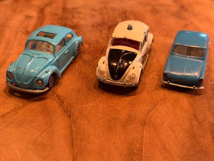 Vintage VW Kever en VW 1600TL, Hobby en Vrije tijd, Modelauto's | 1:87, Gebruikt, Auto, Overige merken, Ophalen of Verzenden