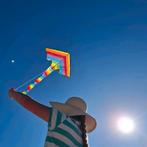 Vlieger regenboog met staart, Ophalen of Verzenden, Nieuw, Tweelijns