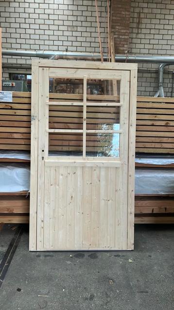 Vuren blokhutdeur b keus rechtsdraaiend extra breed beschikbaar voor biedingen