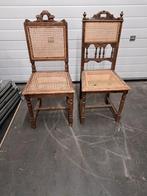 2 antieke eiken rotan stoelen, Ophalen