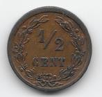 Nederland ½ cent 1901 KM# 109.2, Postzegels en Munten, Ophalen of Verzenden, Koningin Wilhelmina, Losse munt