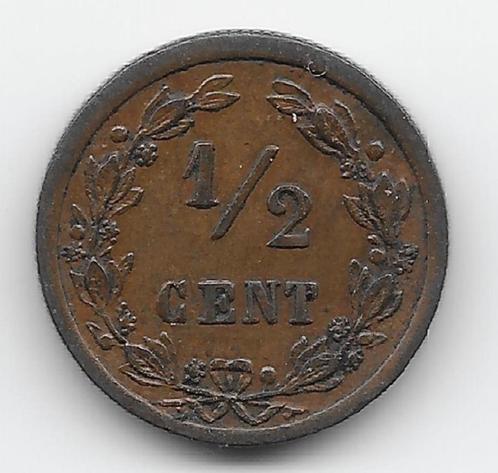 Nederland ½ cent 1901 KM# 109.2, Postzegels en Munten, Munten | Nederland, Losse munt, Koningin Wilhelmina, Ophalen of Verzenden