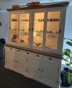1x Buffetkast Fleur 2 delen - Romantisch Wit - Groot Formaat, Huis en Inrichting, Kasten | Buffetkasten, Ophalen, Gebruikt, 200 cm of meer
