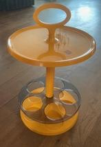 Gele vintage Retro Flair Space Age tafel/flessenhouder, Verzamelen, Retro, Ophalen of Verzenden, Huis en Inrichting