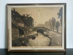 Litho van Oudewater, de Varkensbrug van Ype Heerke Wenning,, Antiek en Kunst, Kunst | Litho's en Zeefdrukken, Ophalen of Verzenden