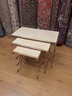 Vintage mimiset bijzettafels, Huis en Inrichting, Tafels | Bijzettafels, Tweedehands, Vintage, Rechthoekig, Ophalen