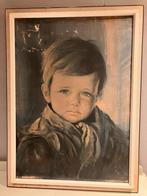 Prent: Jongen met traan. The crying boy., Ophalen of Verzenden