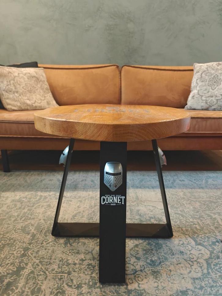 Salontafel met Cornet Opdruk - Uniek!, Huis en Inrichting, Tafels | Bijzettafels, Gebruikt, Overige vormen, Minder dan 45 cm, 55 tot 75 cm
