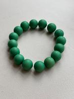 Armband van groene houten kralen, Ophalen of Verzenden, Groen, Hout