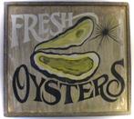 Handgeschilderd oester bord/garnaal/viswinkel/reclame/kreeft, Minder dan 50 cm, Nieuw, Minder dan 50 cm, Schilderij