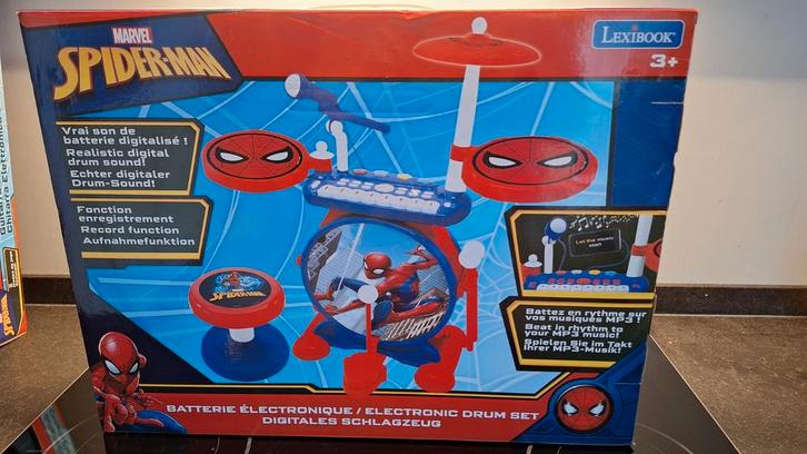 Spiderman Drumstel - Nieuw in Doos!, Kinderen en Baby's, Speelgoed | Overig, Nieuw, Jongen of Meisje, Ophalen