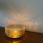Plafonnière, wandlamp, Amber glas, Glashütte, vintage, jr 70, Ophalen of Verzenden, Zo goed als nieuw, Glas