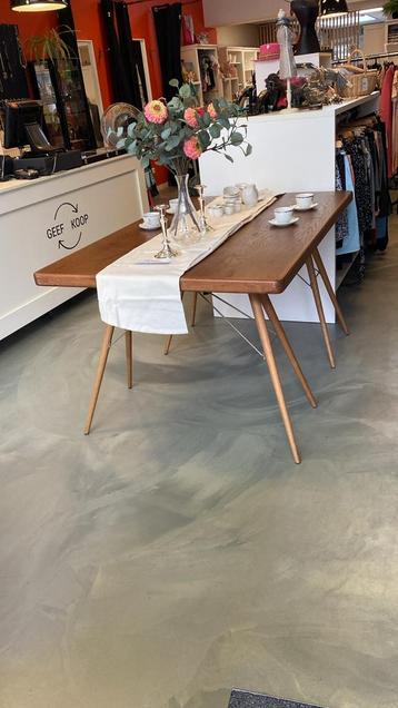 Eettafel maat 150 lang en 1 meter breed , houten los blad beschikbaar voor biedingen