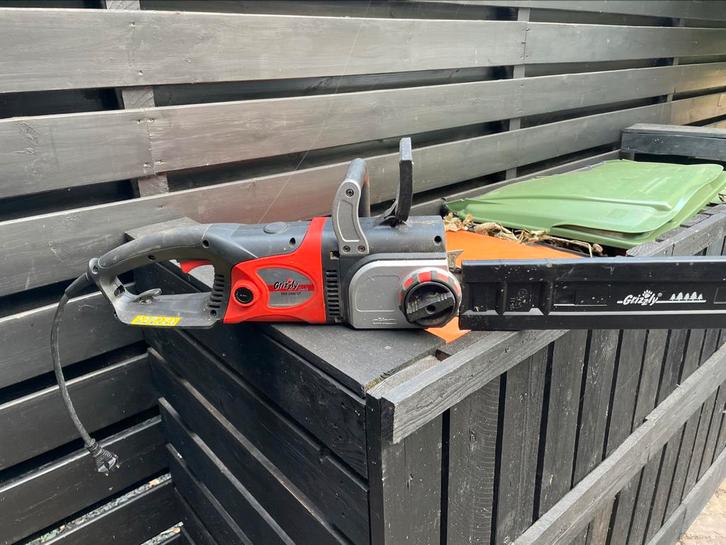Kettingzaag Grizzly, elektrisch in nieuwstaat, Tuin en Terras, Hand-tuingereedschap, Zo goed als nieuw, Overige soorten, Ophalen