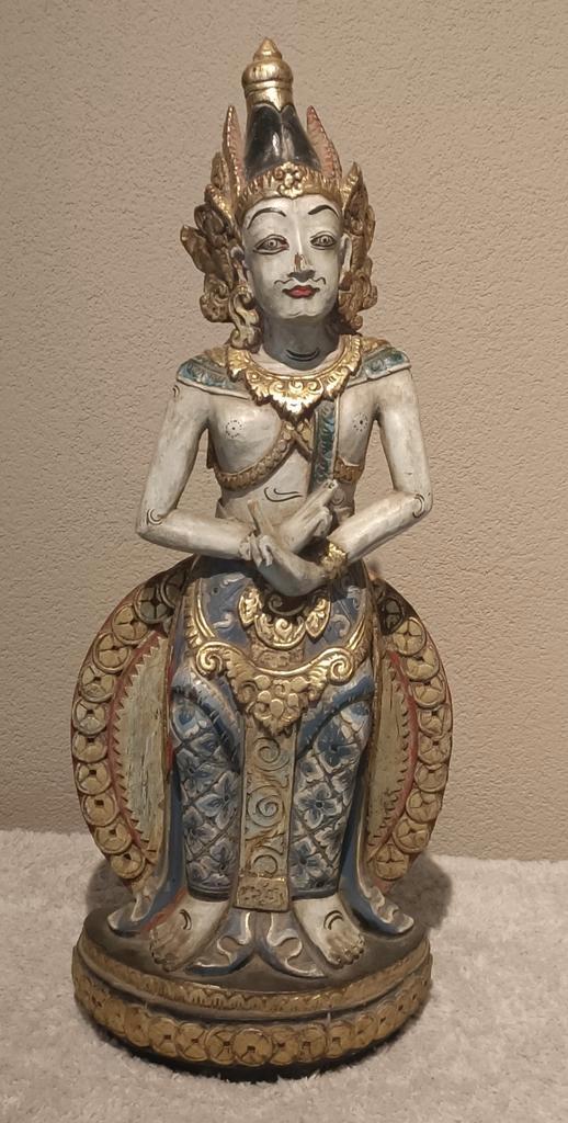 Thais houten beeld van een vrouw, Antiek en Kunst, Kunst | Beelden en Houtsnijwerken, Ophalen of Verzenden