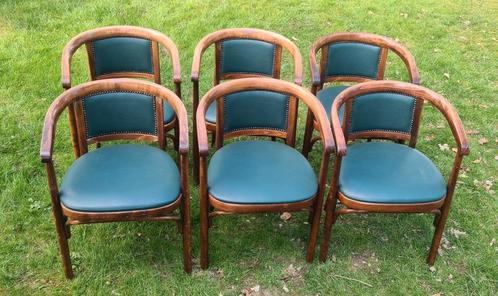 Zes vintage, design stoelen. Eetkamerstoelen, Huis en Inrichting, Stoelen, Vijf, Zes of meer stoelen, Ophalen