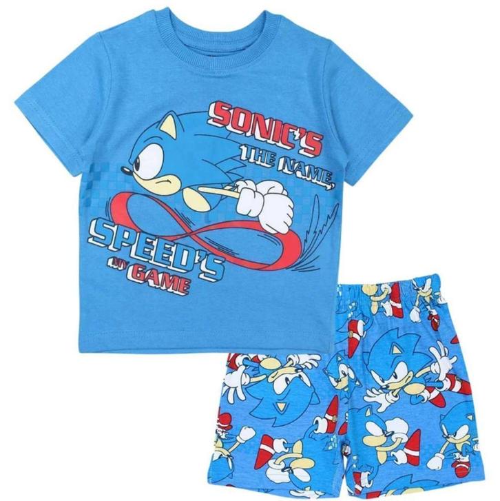 Sonic Shortama - Maat 98 - 104 - 122 - Katoen, Kinderen en Baby's, Kinderkleding | Maat 98, Nieuw, Jongen, Nacht- of Onderkleding