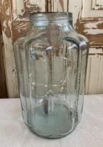 Brocante oude glazen honingpot, Gebruikt, Ophalen of Verzenden, Nvt, Nvt