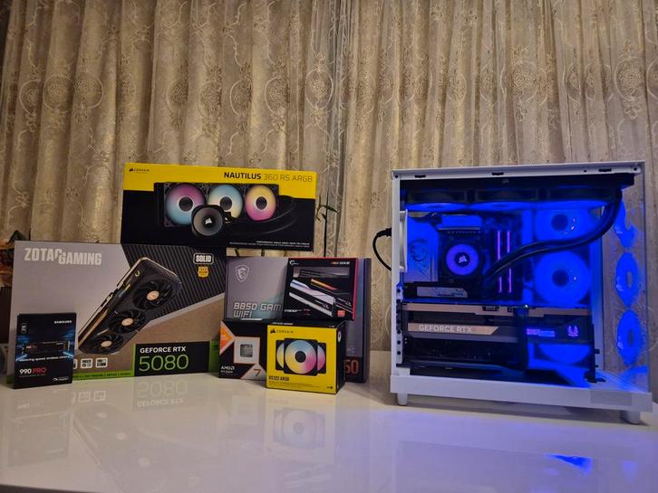 HighEnd Gaming Pc RTX5080 Ryzen 7 9800X3D 32G 6000 MHZ CL30, Computers en Software, Desktop Pc's, Nieuw, 4 Ghz of meer, SSD, 32 GB