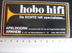 sticker hobo hifi logo apeldoorn arnhem hifi specialisten, Verzenden, Zo goed als nieuw, Bedrijf of Vereniging