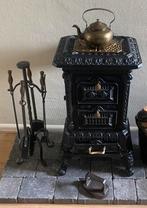 Prachtige  gietijzeren houtkachel..incl.haardstel, Ophalen, B, Gebruikt, Houtkachel