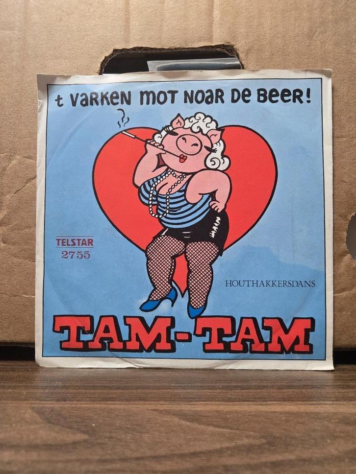 Tam-Tam - 't varken mot noar de beer, Cd's en Dvd's, Vinyl Singles, Zo goed als nieuw, Single, Nederlandstalig, 7 inch, Ophalen of Verzenden