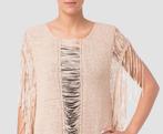 Joseph Ribkoff prachtige beige top met franjes mt 42 KOOPJE, Nieuw, Beige, Maat 42/44 (L), Zonder mouw