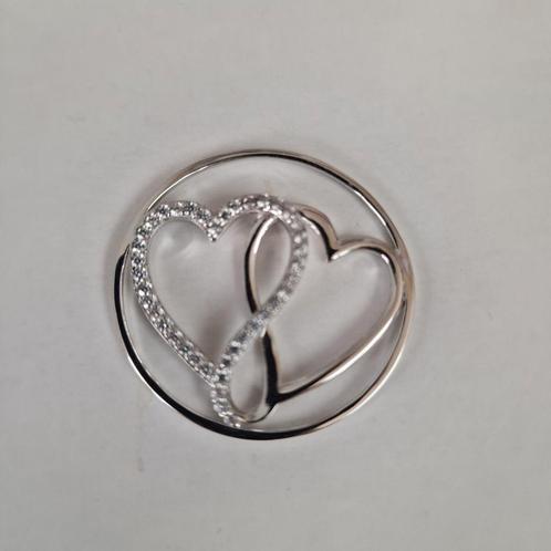 My imenso Insignia 33mm 33-1428 fantasy DOUBLE HEARTS, Sieraden, Tassen en Uiterlijk, Kettinghangers, Zo goed als nieuw, Zilver