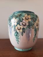 "Iris" Gouda Holland vaas, handbeschilderd, Ophalen of Verzenden