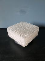 Vintage glazen plafondlamp helder/frosted glas, Ophalen of Verzenden, Zo goed als nieuw, Glas