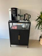 Zwart Riverdale kastje - koffiekastje/wandmeubell, Huis en Inrichting, Kasten | Wandmeubels, Ophalen, Zo goed als nieuw, Minder dan 150 cm