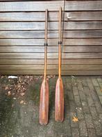 Twee houten roeispanen, Ophalen, Gebruikt