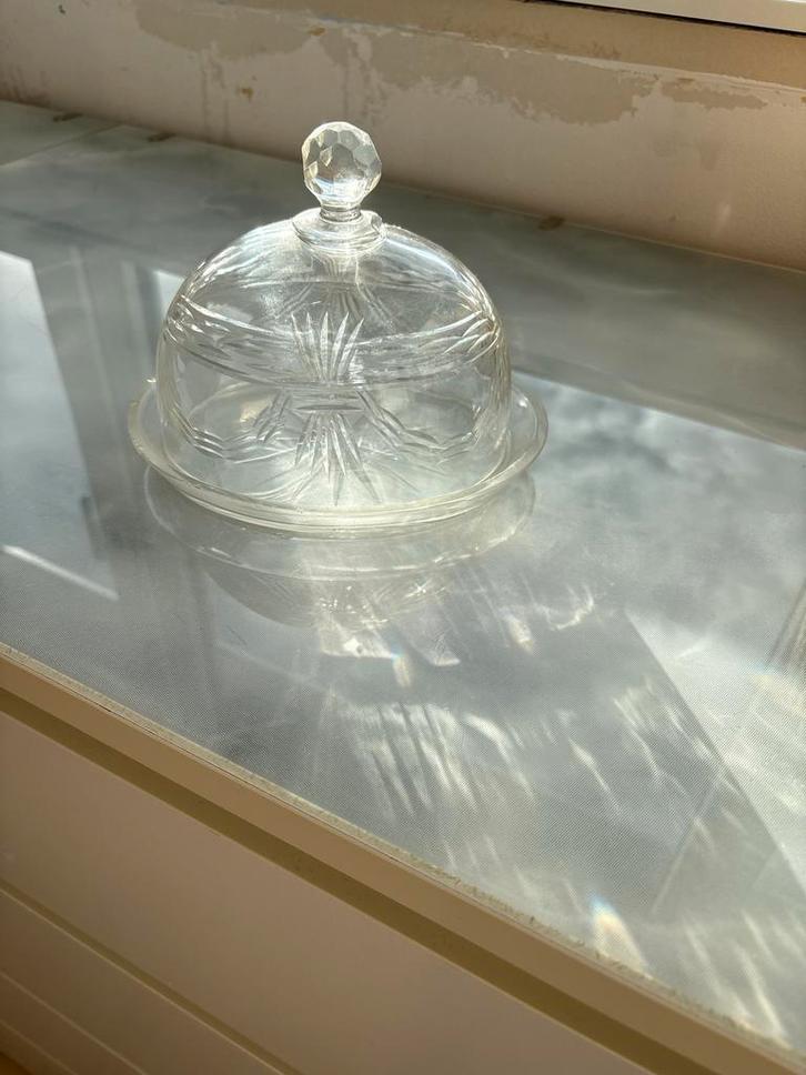 Glazen Kaasstolp met Deksel, Antiek en Kunst, Antiek | Glas en Kristal, Ophalen