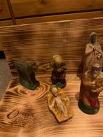 Vintage Kerststal - Handgemaakt Gips 15cm, Antiek en Kunst, Ophalen of Verzenden