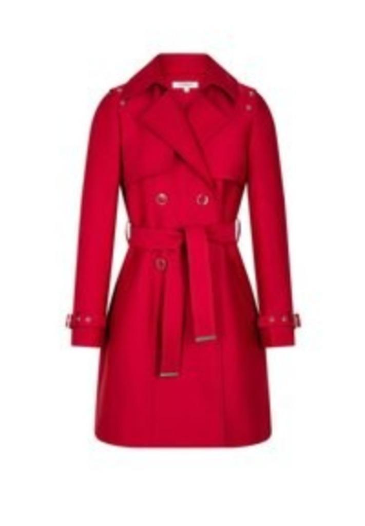 Rode trenchcoat van Morgan maat 38, Kleding | Dames, Jassen | Zomer, Gedragen, Maat 38/40 (M), Rood, Verzenden