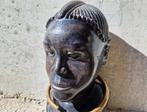 Afrikaanse tribale buste in ebbenhout, Ophalen of Verzenden